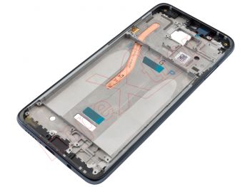 Carcasa frontal / central con marco negro / gris "mineral grey" para Xiaomi Redmi Note 8 Pro, M1906G7